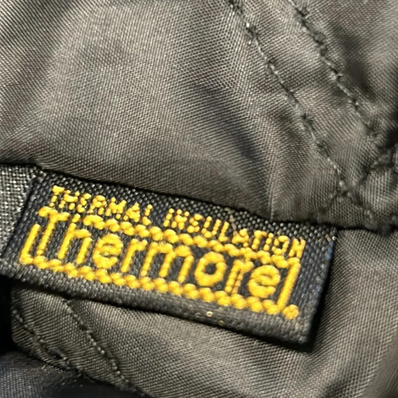 Cole Haan performance jacket,black,wool blend,lambskin trim,thermal,career,snaps - Picture 12 of 16